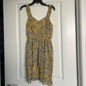 Women’s Yellow Ruffled Floral Dress